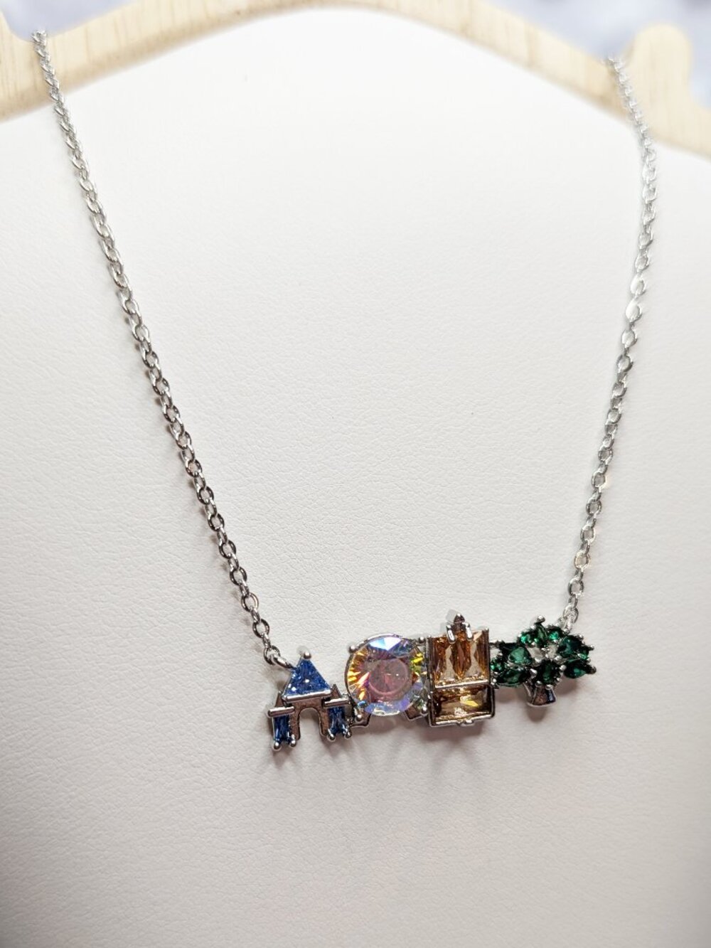 SILVER Disney World Parks Icon Necklace Girls Crew lookalike
